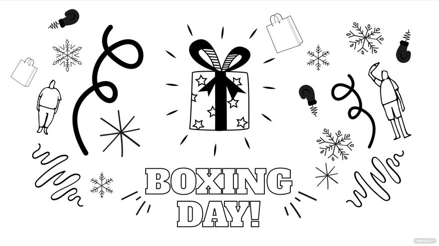Free Boxing Day Drawing Background in PDF, Illustrator, PSD, EPS, SVG, JPG, PNG