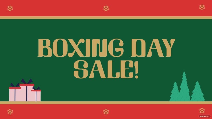 Boxing Day Green Background Template
