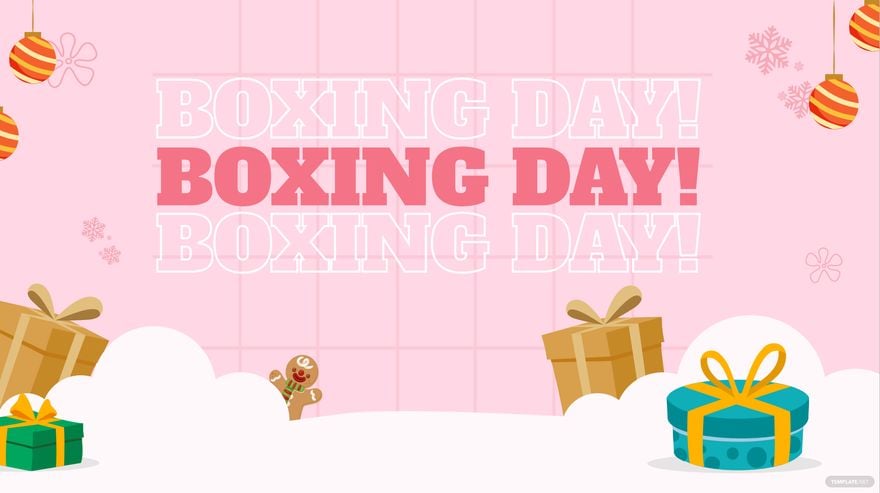 Free Boxing Day Pink Background in PDF, Illustrator, PSD, EPS, SVG, JPG, PNG