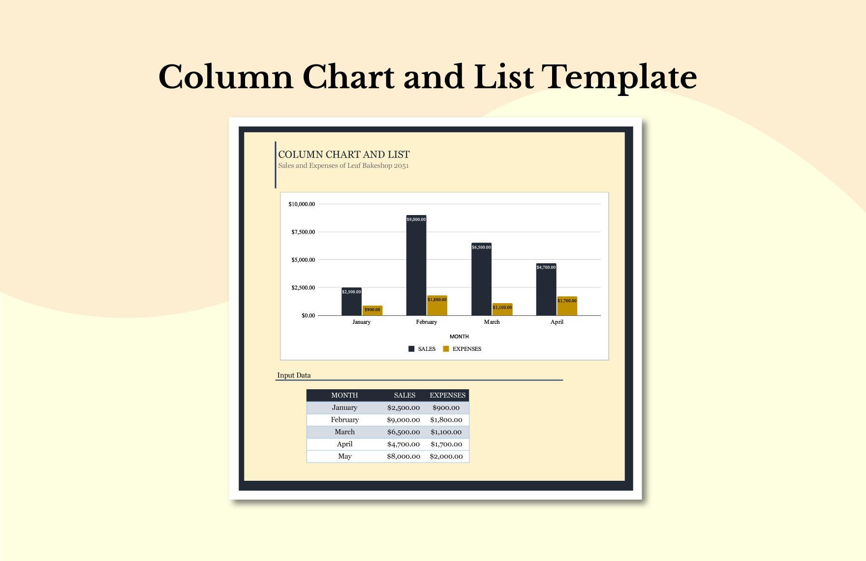 column-chart-and-list-excel-google-sheets-template