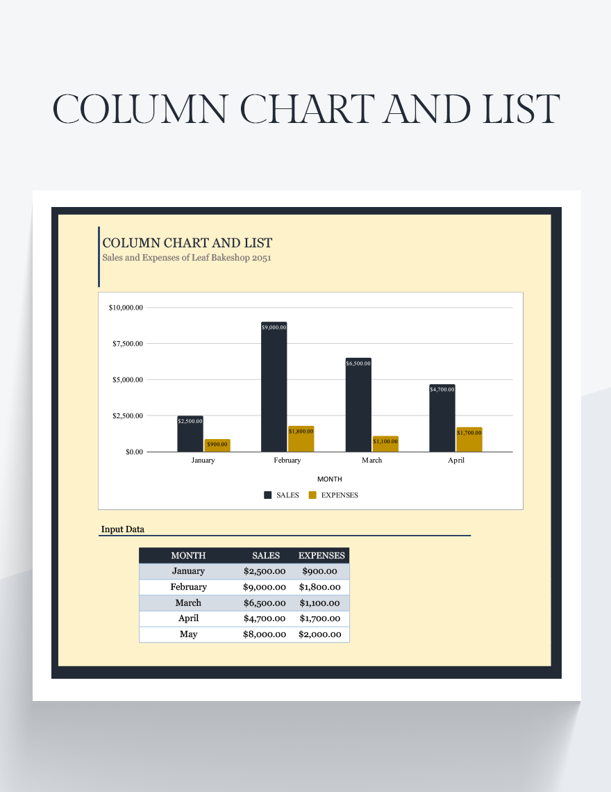 column-chart-and-list-google-sheets-excel-template