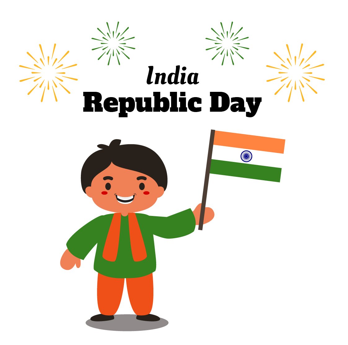 Republic Day Cartoon Vector