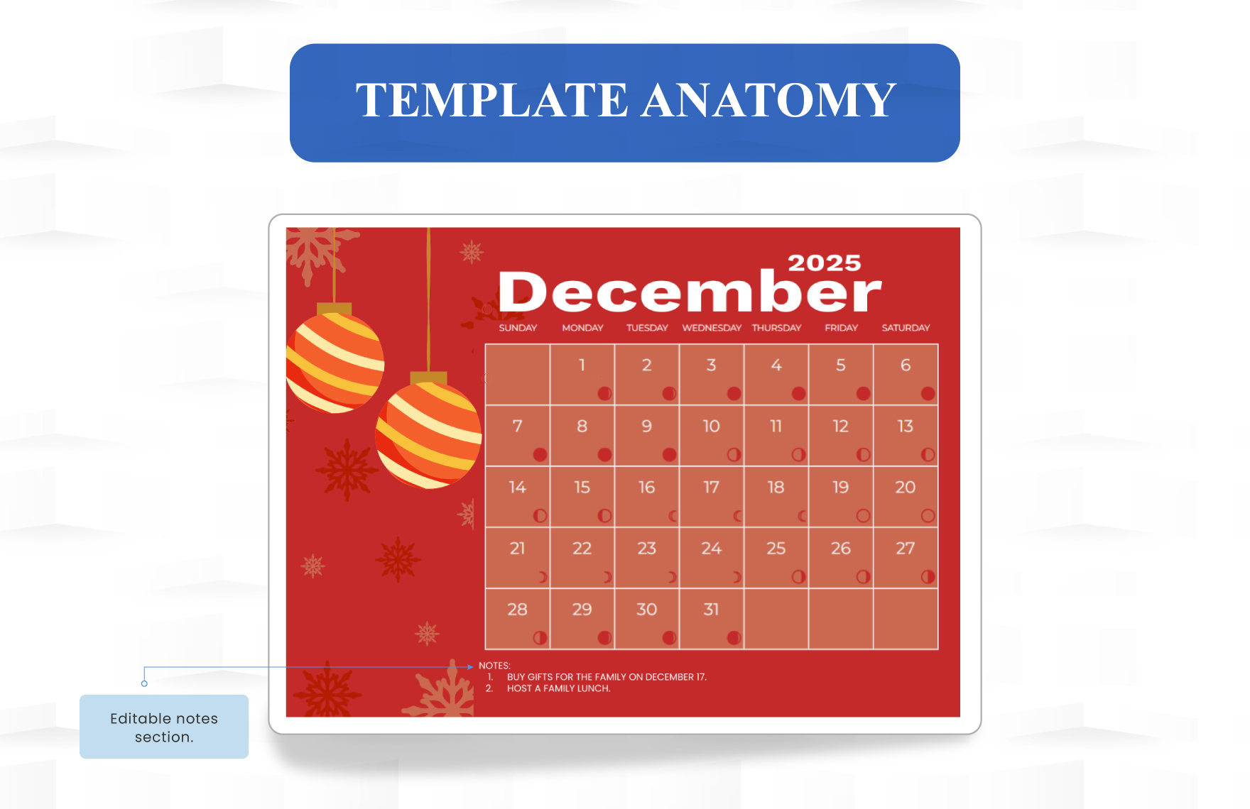 Lunar Calendar December 2025