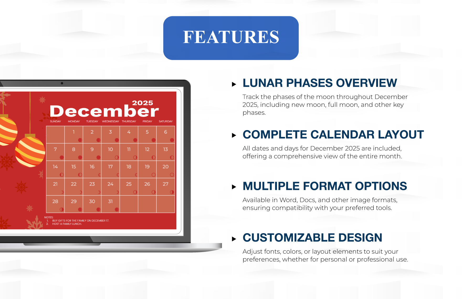 Lunar Calendar December 2025
