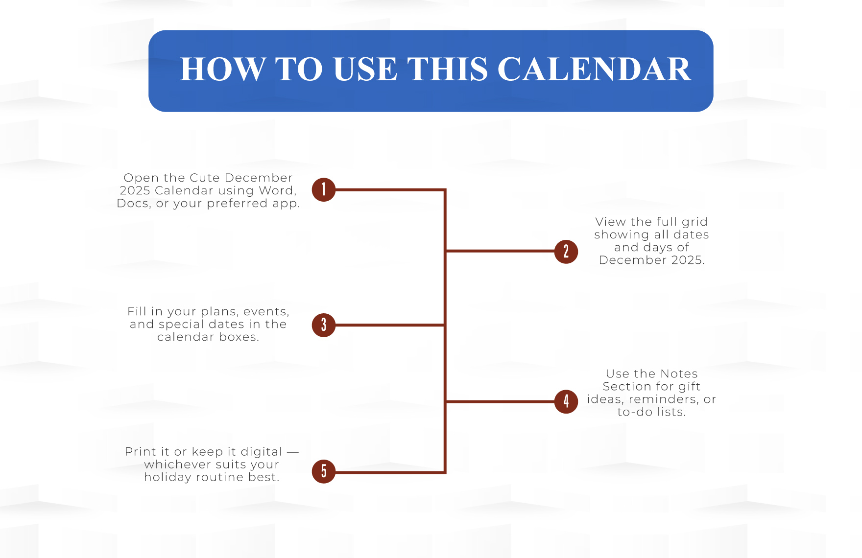 Cute December 2025 Calendar