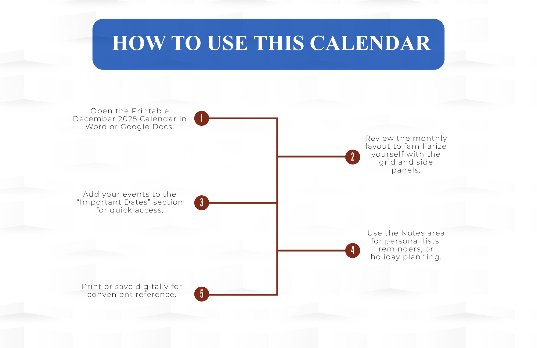 Printable December 2025 Calendar