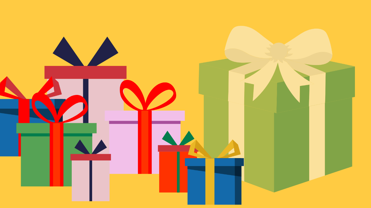 Boxing Day Yellow Background Template