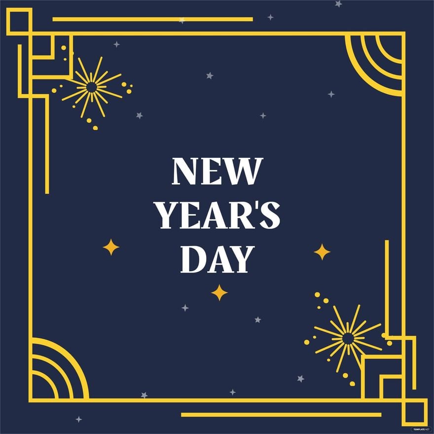 New Year's Day Border Vector