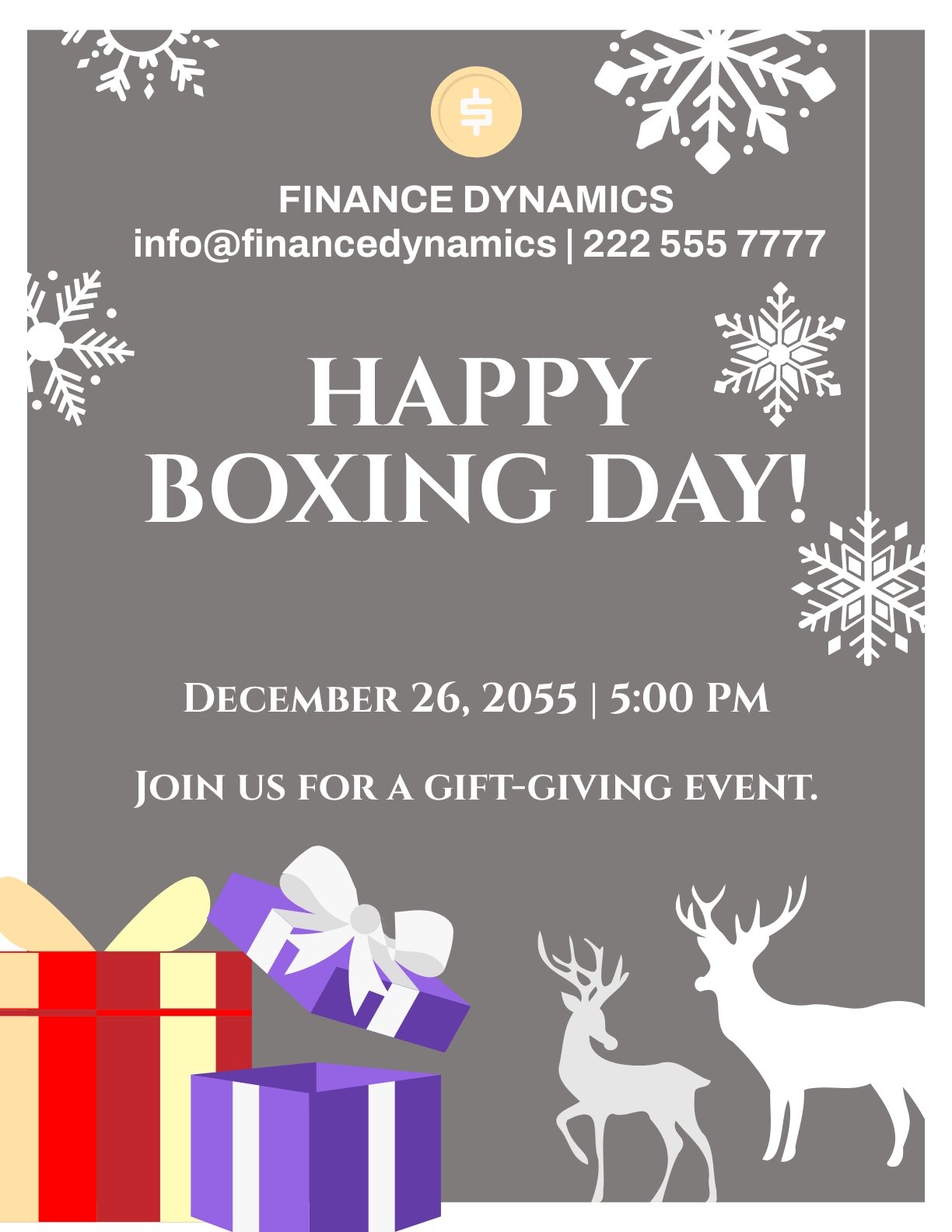 Happy Boxing Day Flyer