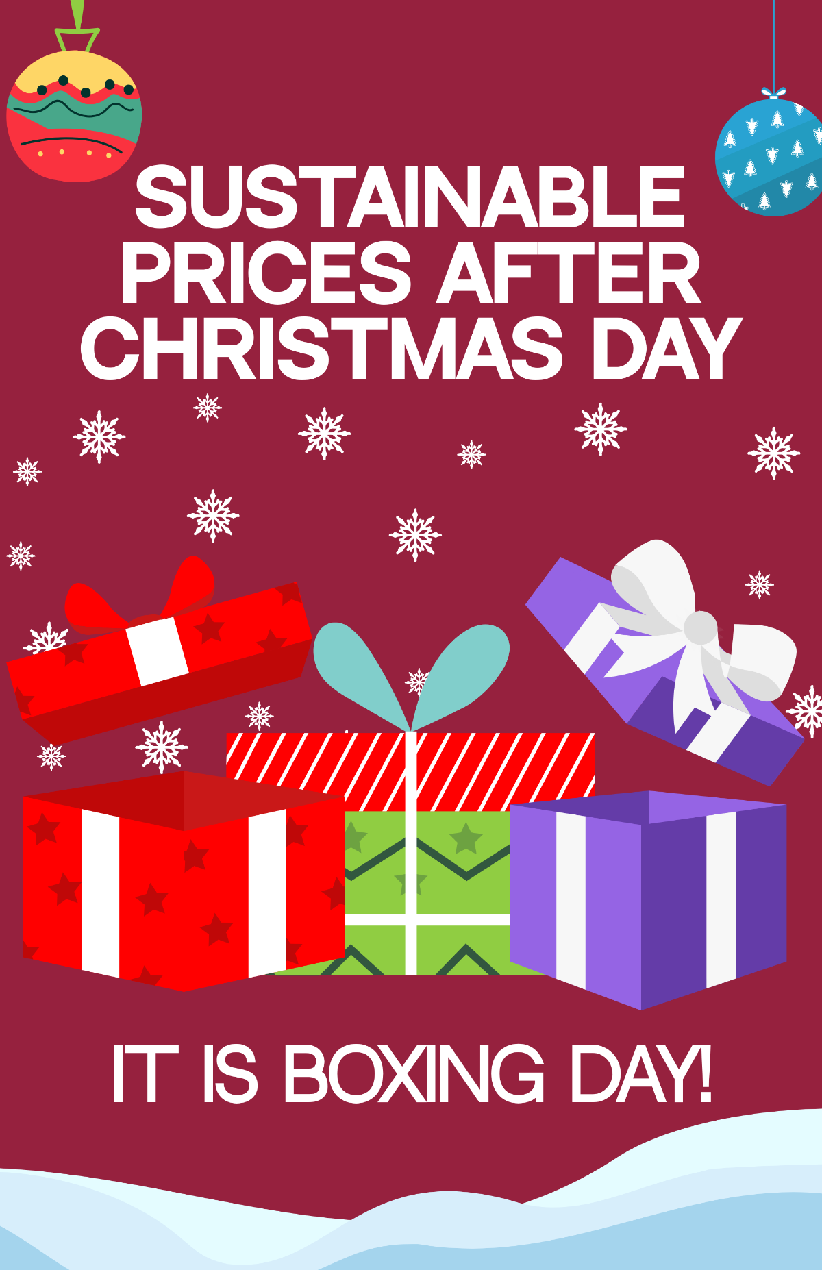 Free Boxing Day Poster Template