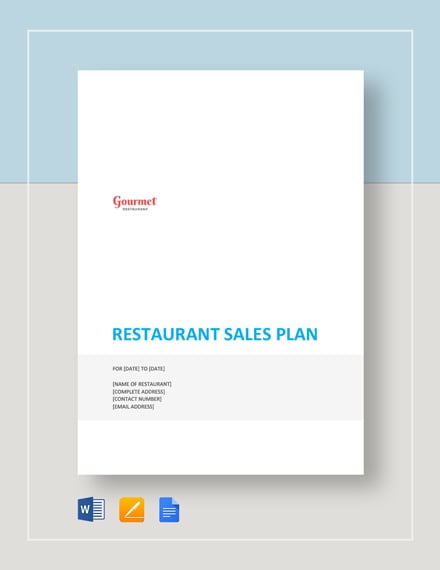 restaurant sales plan