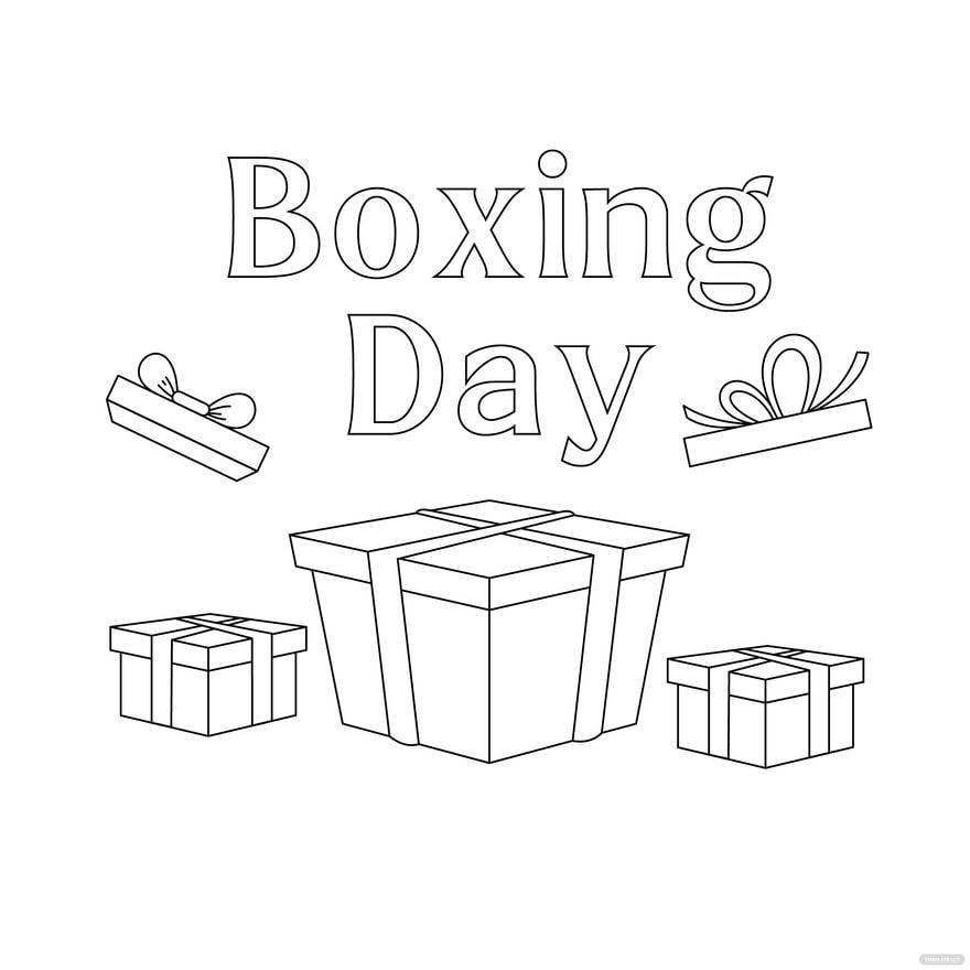 Free Boxing Day Drawing in Illustrator, PSD, EPS, SVG, JPG, PNG