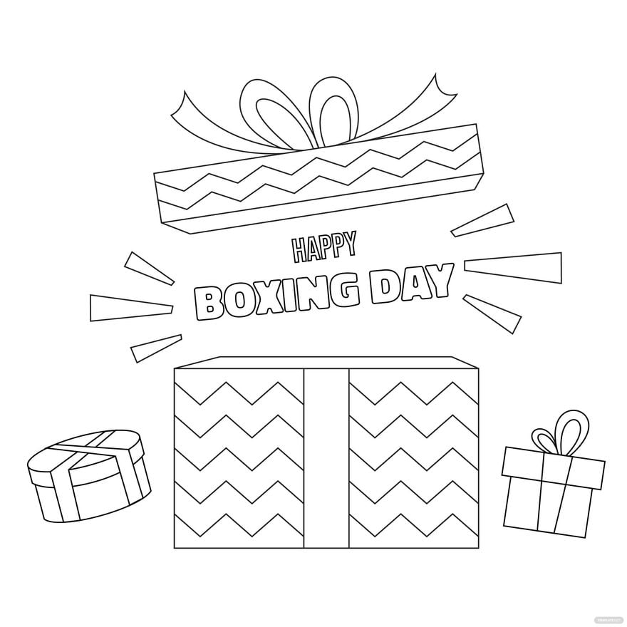 Happy Boxing Day Drawing in Illustrator, PSD, EPS, SVG, JPG, PNG