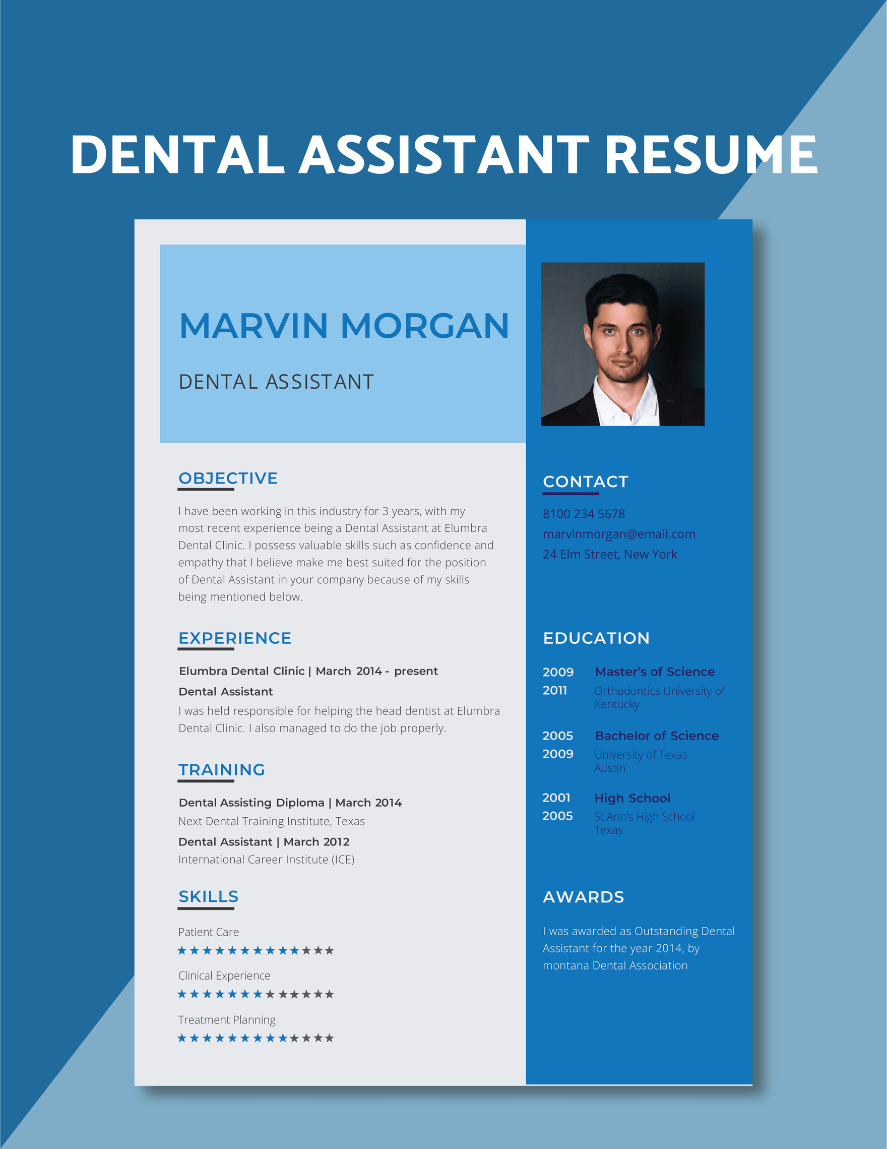 Dental Assistant Resume