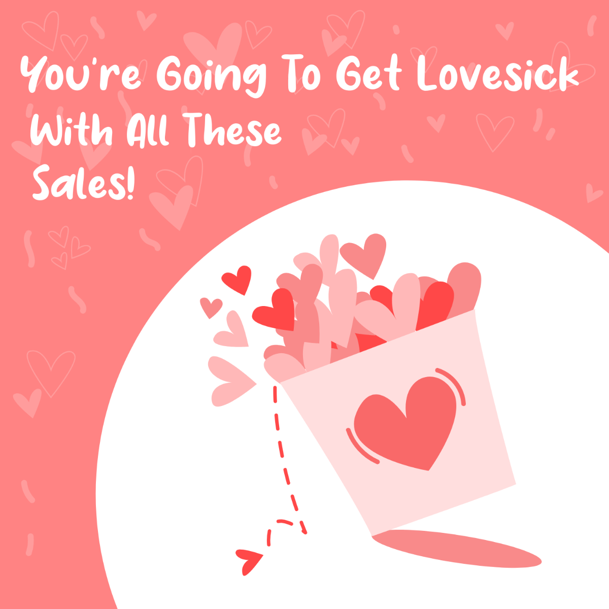 Valentine's Day Sale Vector Template