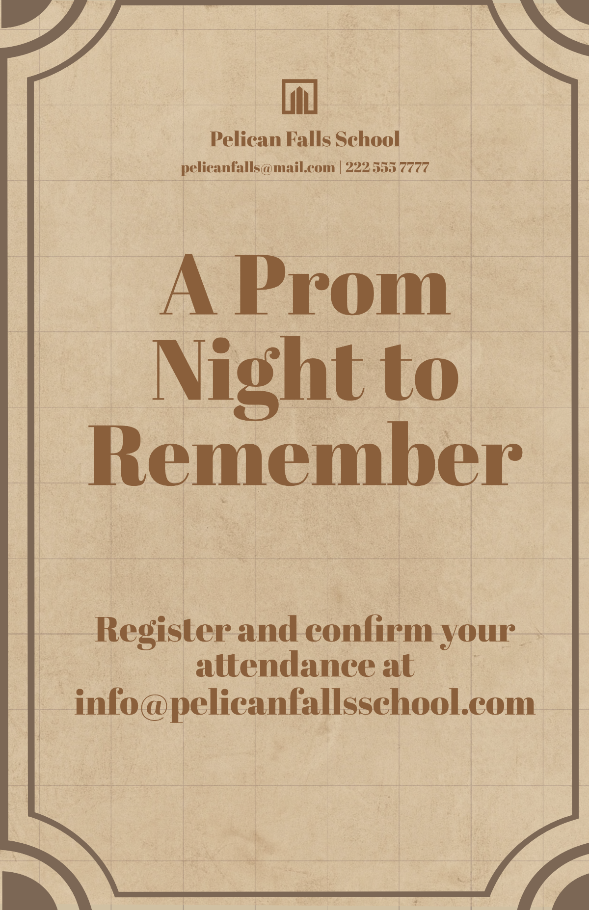 Vintage Prom Poster Template
