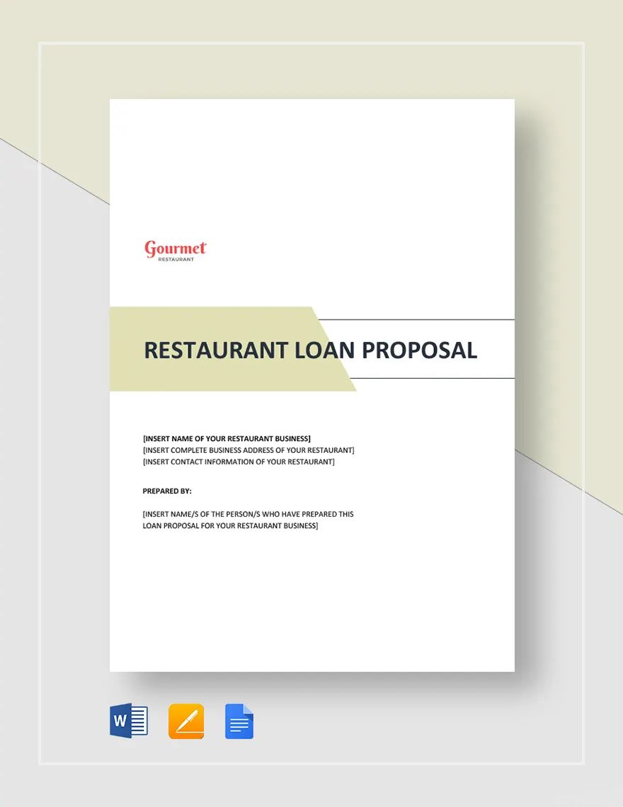 Restaurant Loan Proposal Template