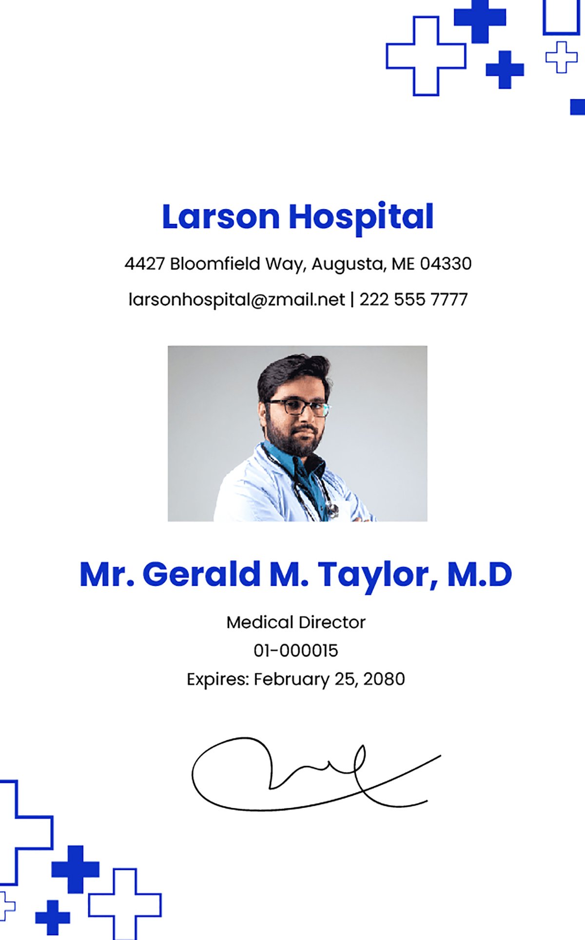 Medical Doctor ID Card Template