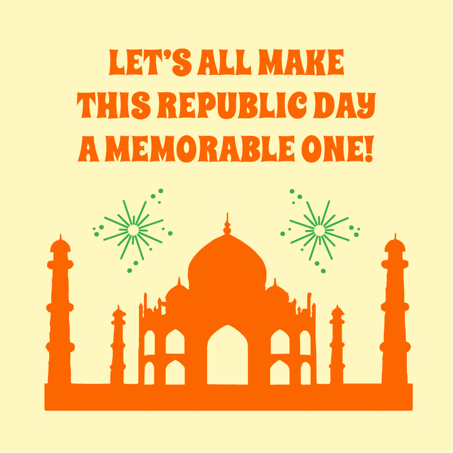 Republic Day Greeting Card Vector