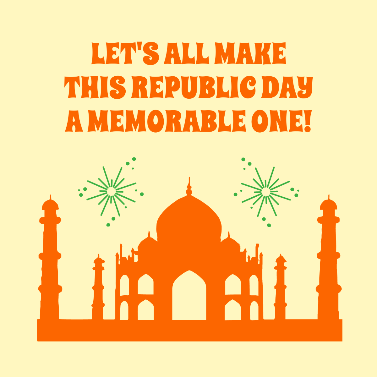 Republic Day Greeting Card Vector Template