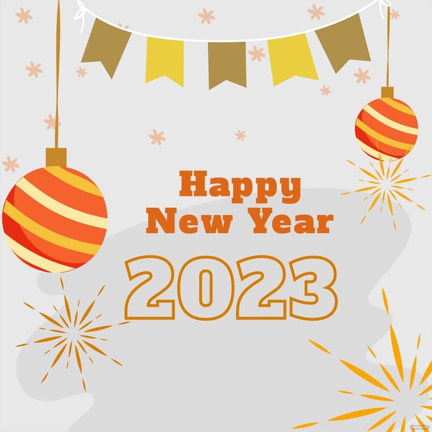 Happy New Year's Day Vector in Illustrator, PSD, EPS, SVG, JPG, PNG