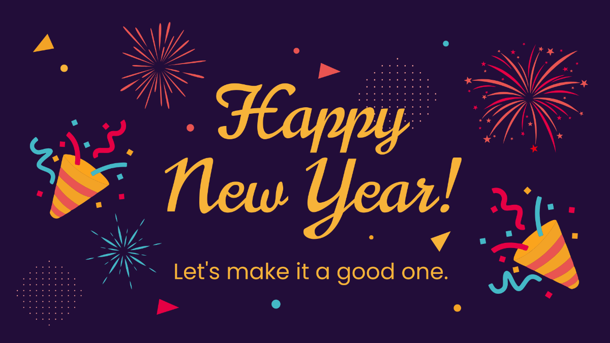 Free New Year's Day Wishes Background Template
