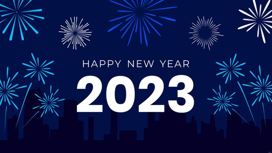 Free New Year's Day Blue Background