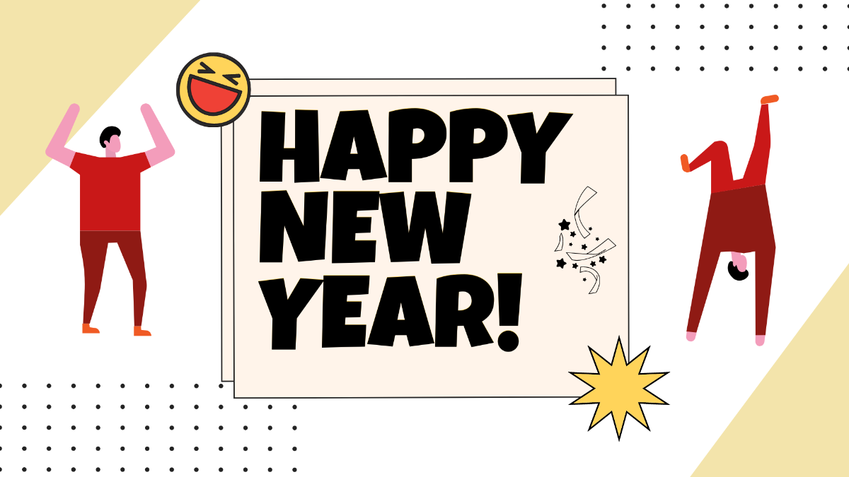 New Year's Eve Cartoon Background Template
