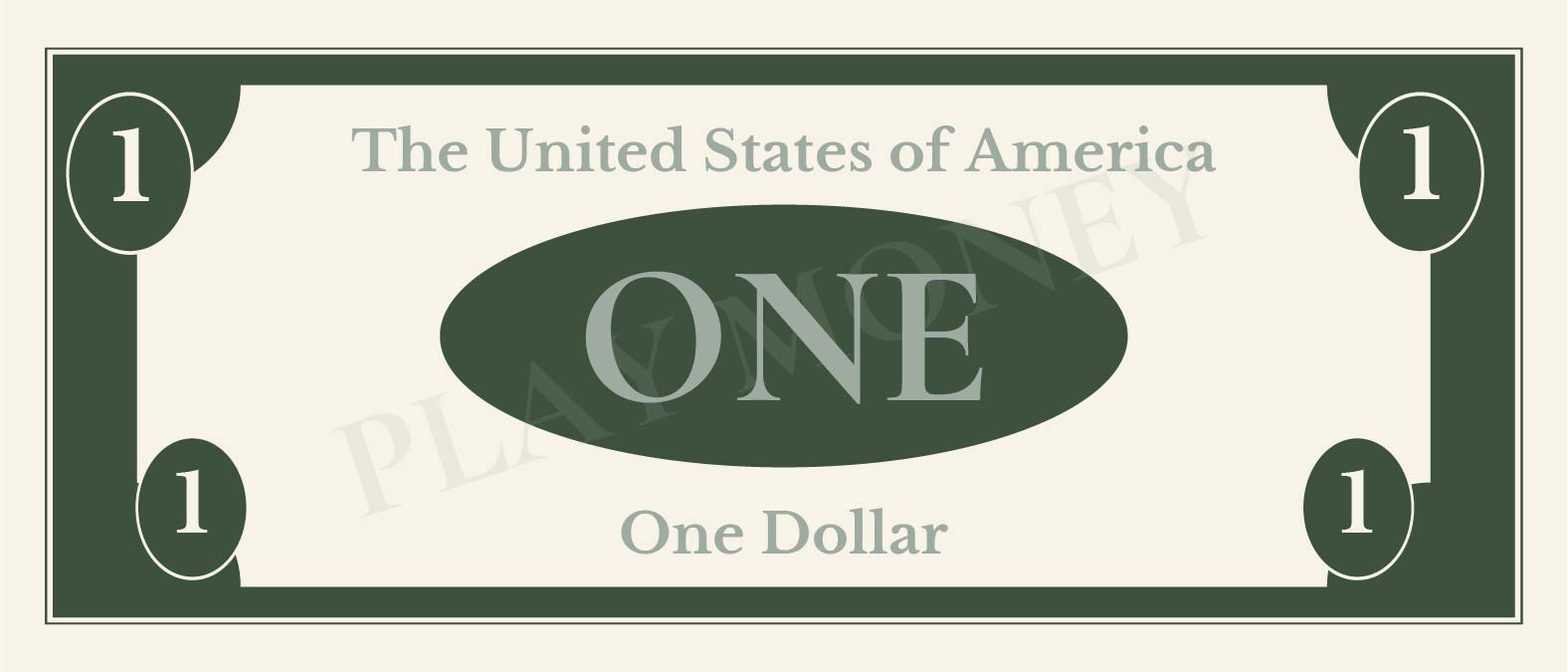 Free 1 Dollar Play Money Template to Edit Online