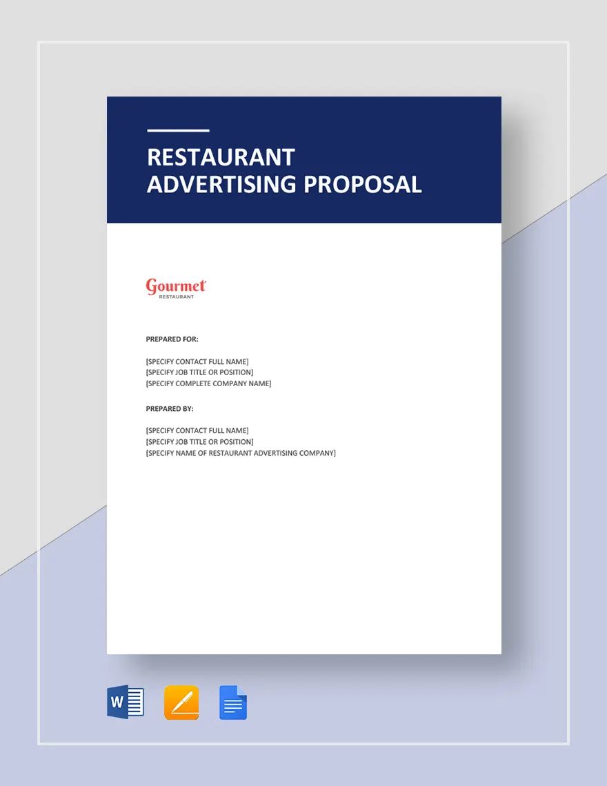 Restaurant Advertising Proposal Template