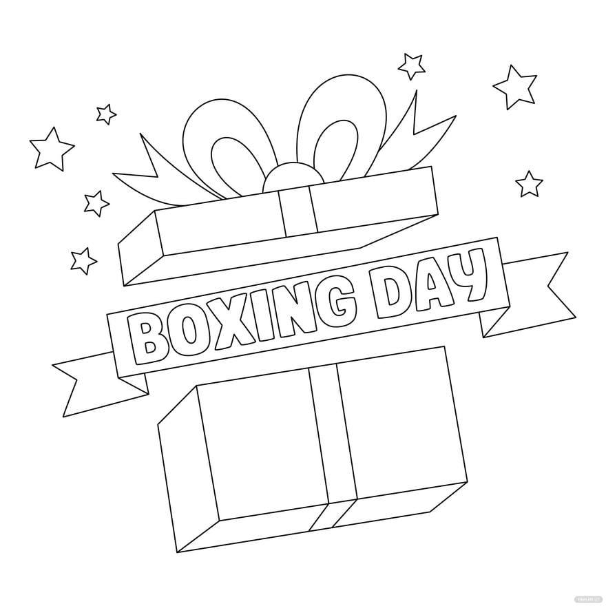Free Easy Boxing Day Drawing in Illustrator, PSD, EPS, SVG, JPG, PNG