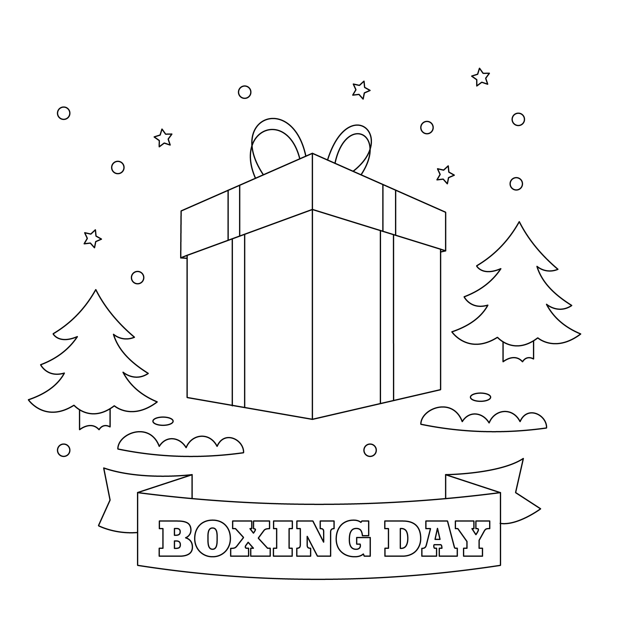 FREE Boxing Day Drawing - Image Download in Illustrator, Photoshop, EPS ...