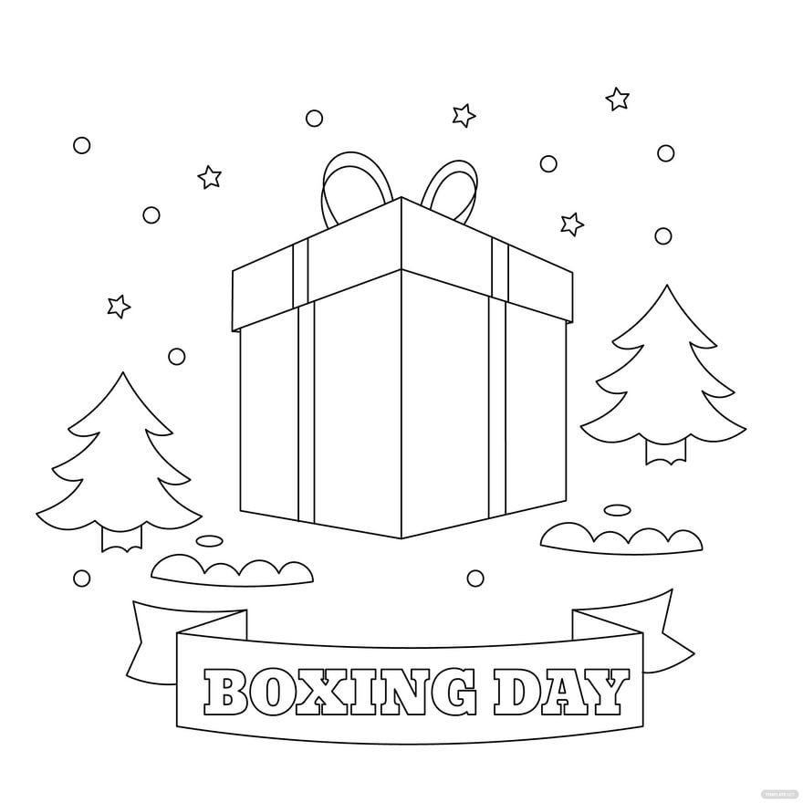 Free Beautiful Boxing Day Drawing in Illustrator, PSD, EPS, SVG, JPG, PNG