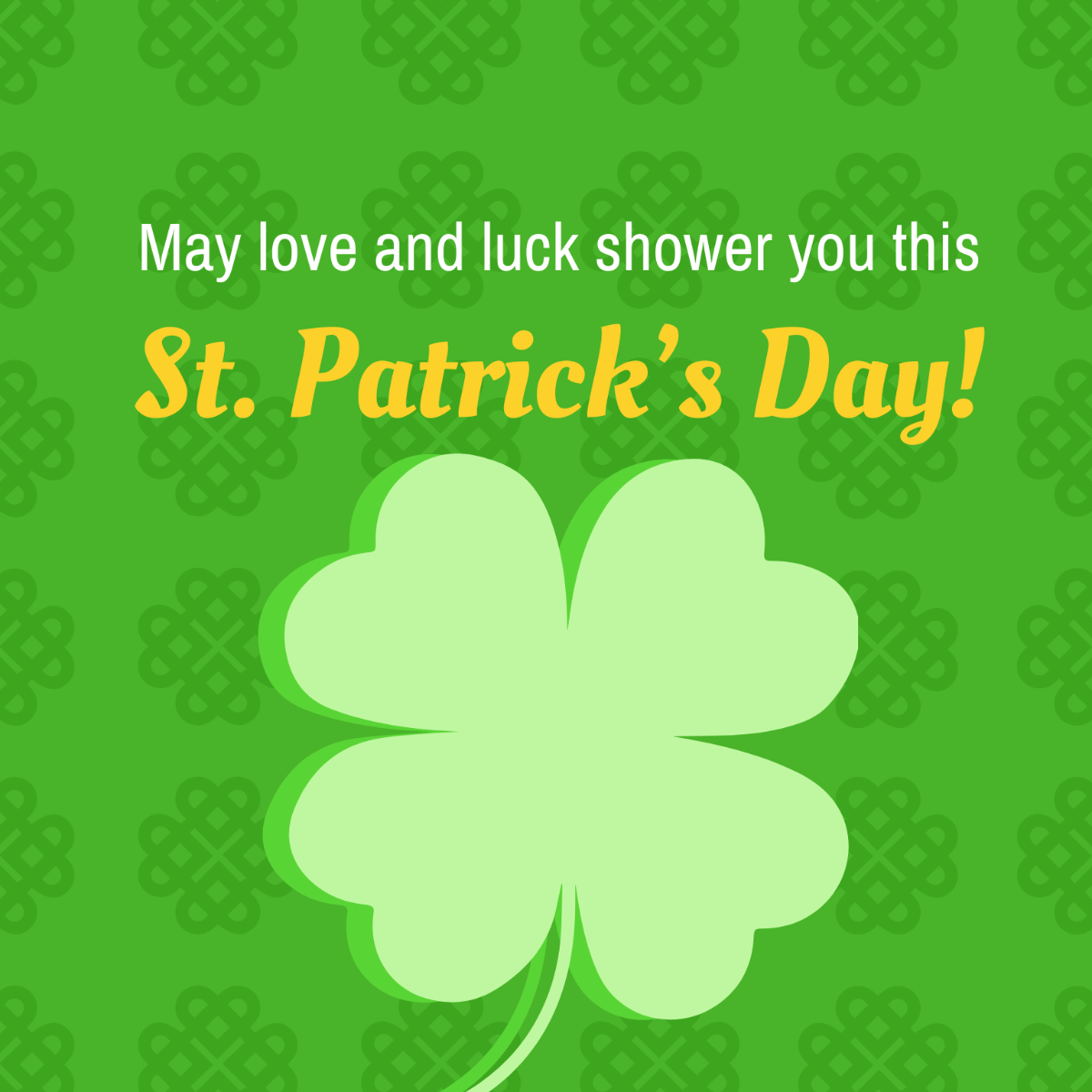 St. Patrick's Day Wishes Vector Template
