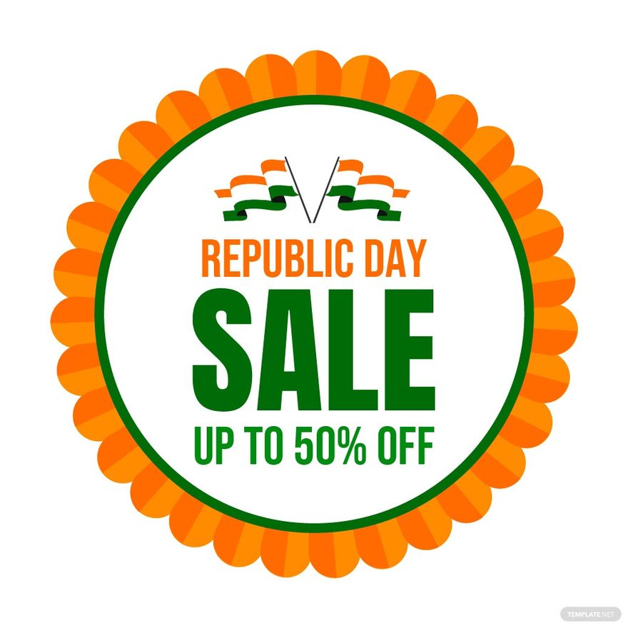 Free Republic Day Sale Vector