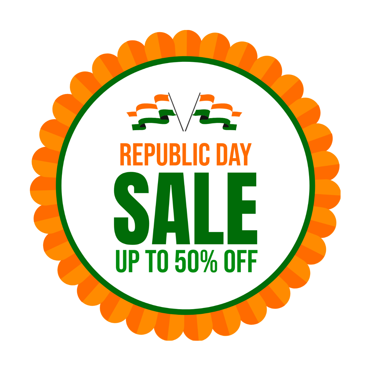 Republic Day Sale Vector Template