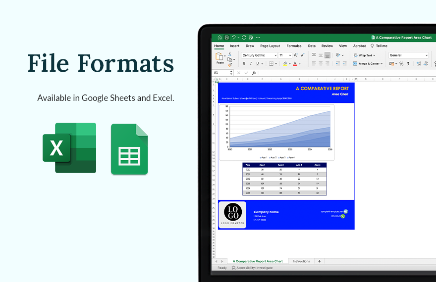 A Comparative Report Area Chart