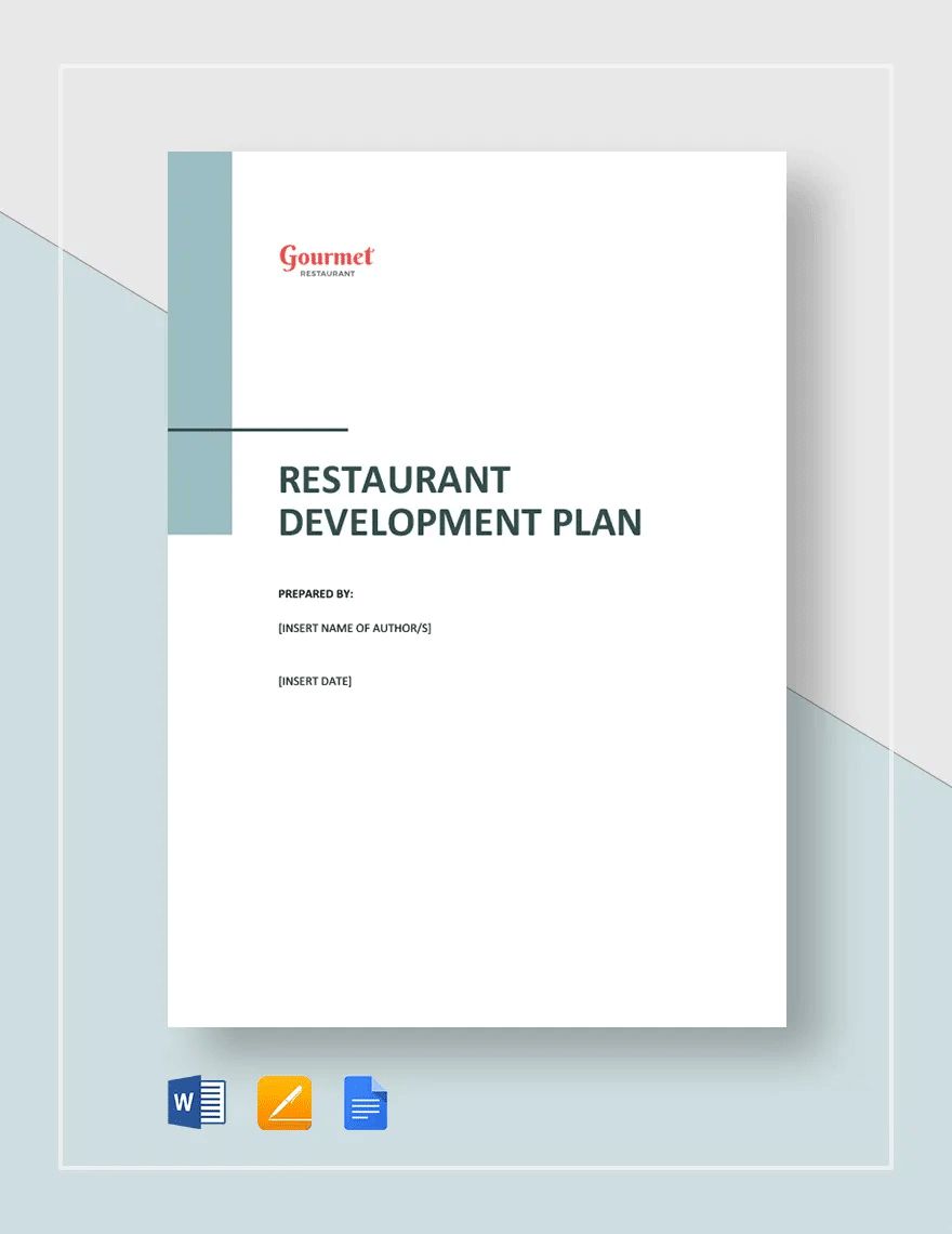 Restaurant Development Plan Template