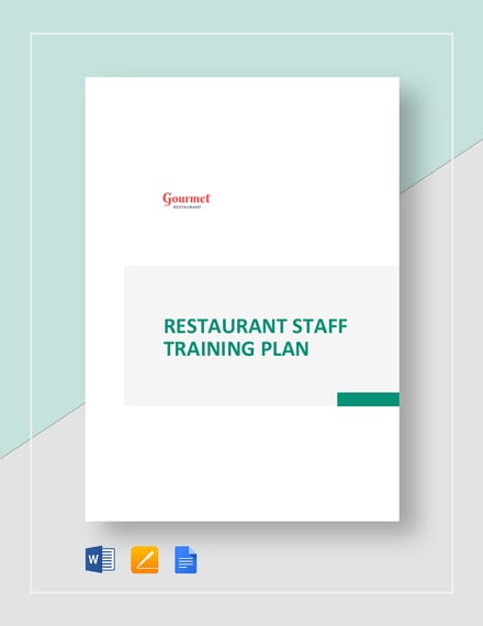 restaurant staff training plan