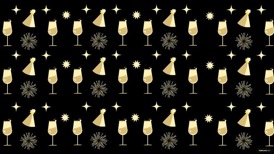 Free New Year's Eve Pattern Background in PDF, Illustrator, PSD, EPS, SVG, JPG, PNG