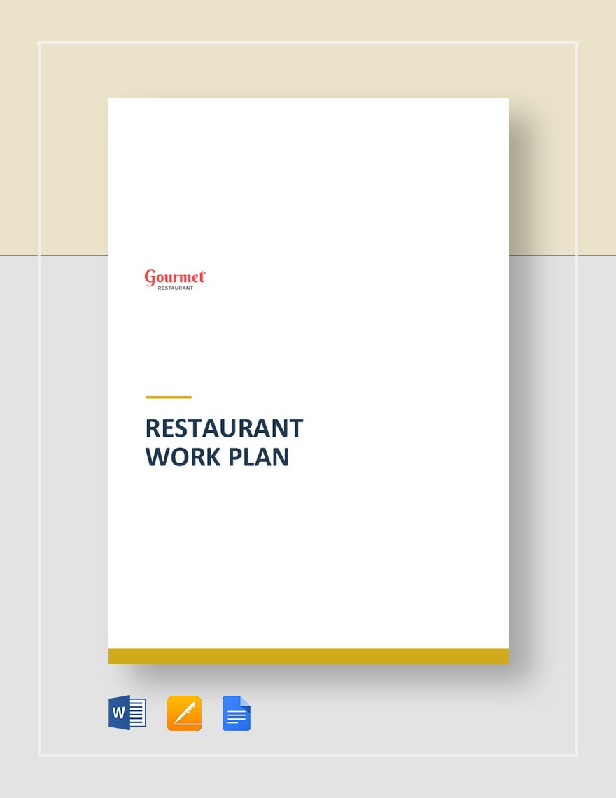 Restaurant Work Plan Template