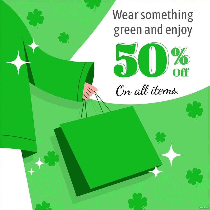 Free St. Patrick's Day Promotion Vector in Illustrator, PSD, EPS, SVG, JPG, PNG