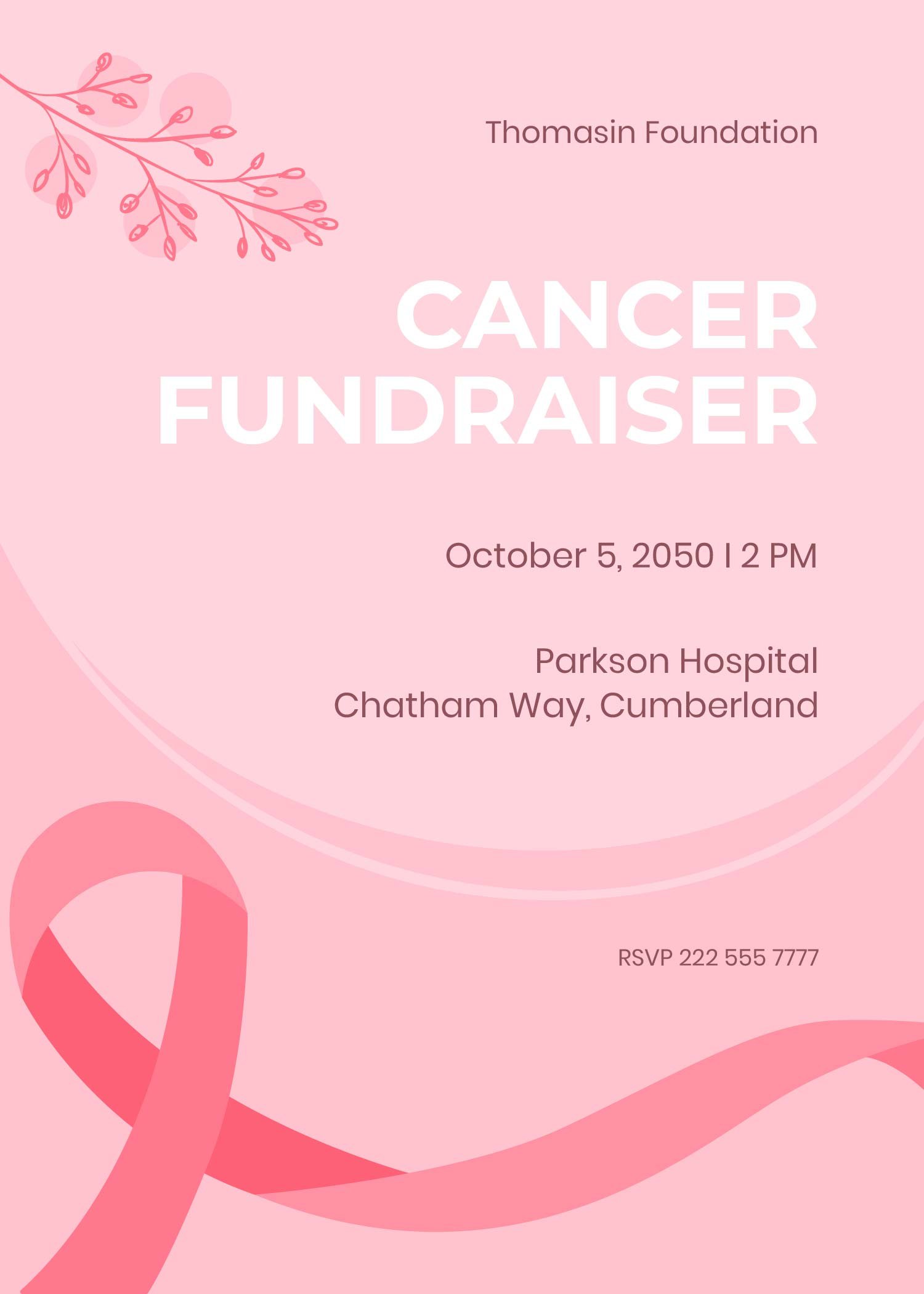 Cancer Fundraiser Invitation Template
