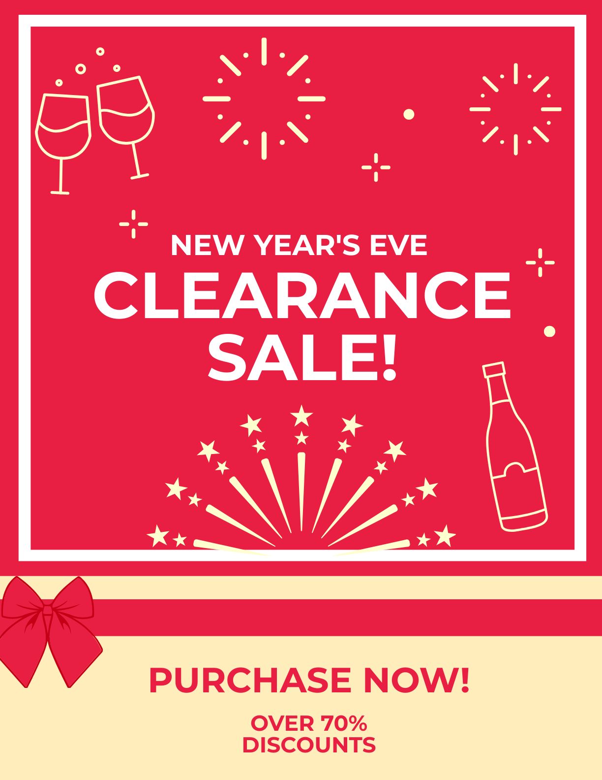 Sale New Year's Eve Flyer