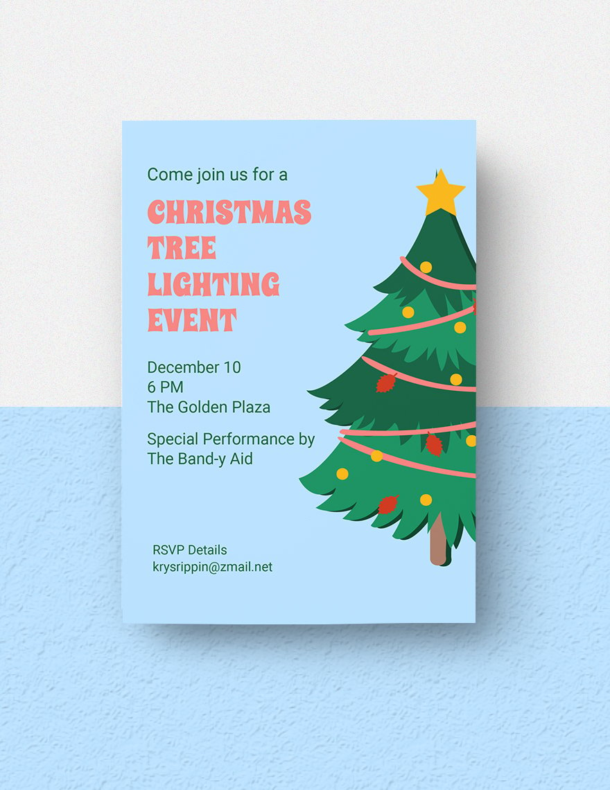 Christmas Tree Invitation Template