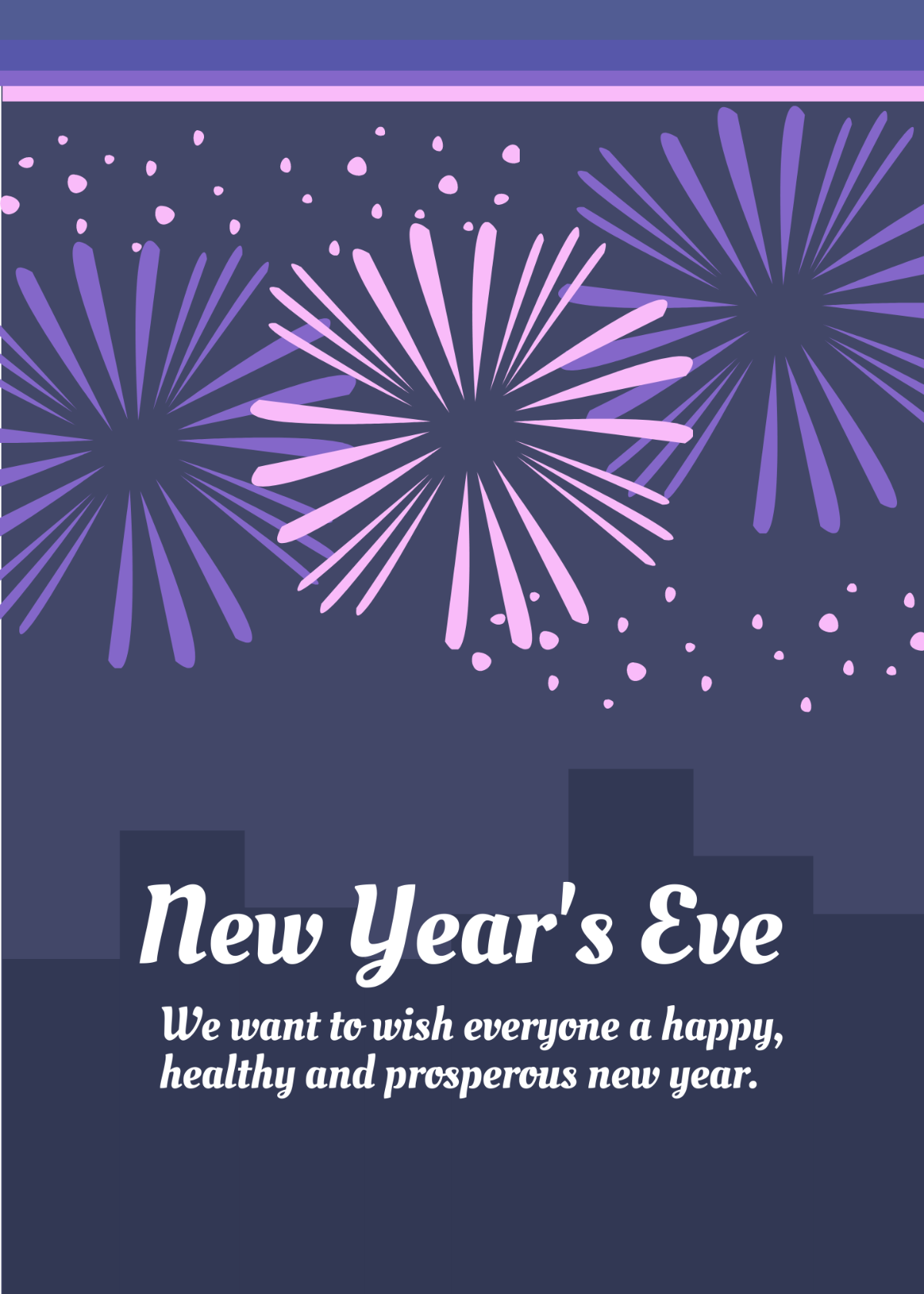 New Year's Eve Greeting Card Template