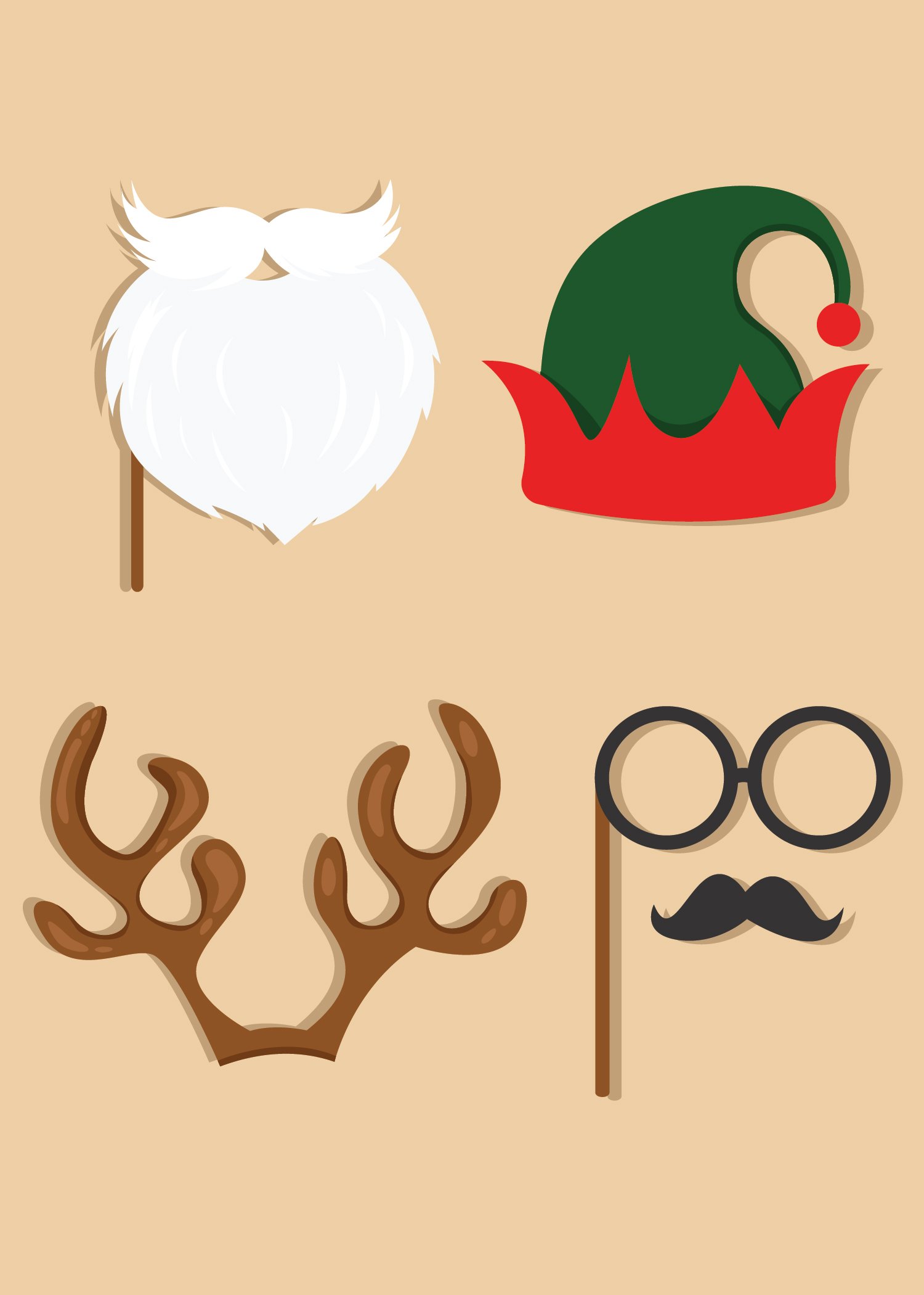 Free Christmas Photo Prop Template in Illustrator, PSD, EPS, SVG, JPG, PNG