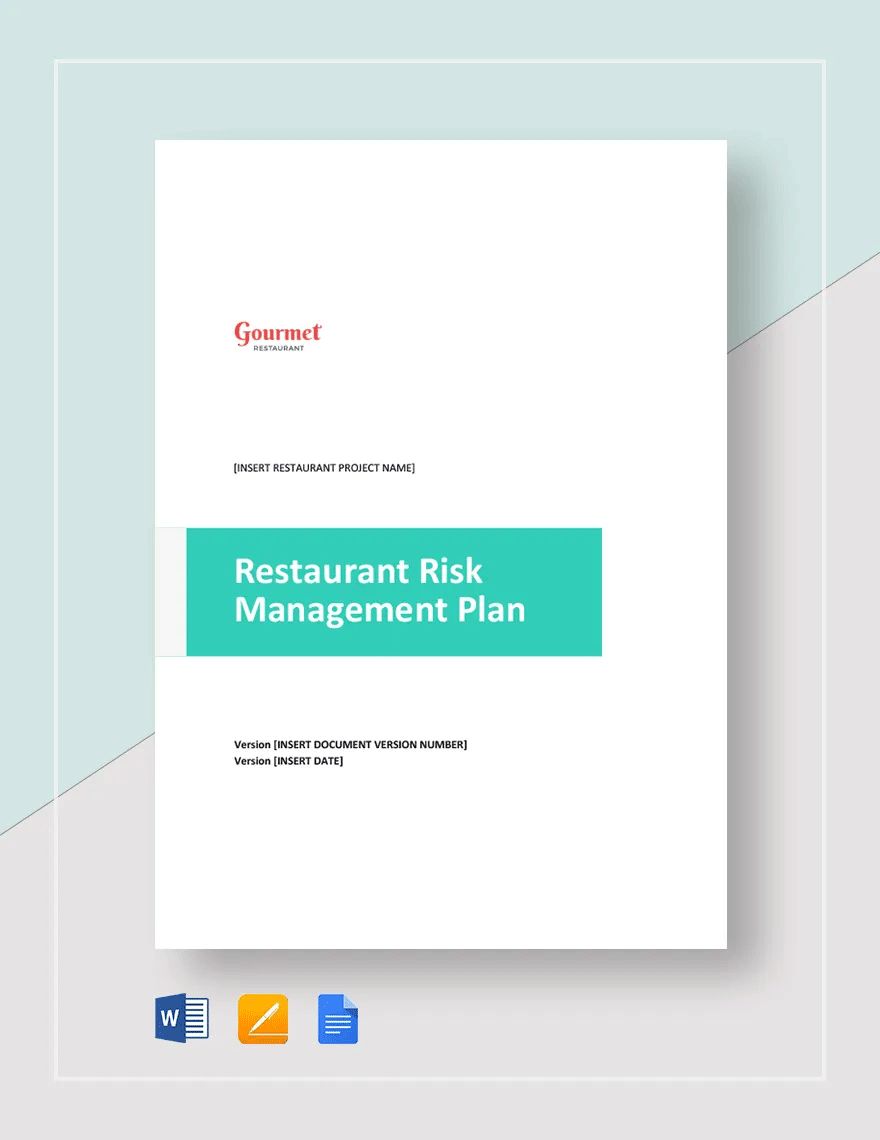 Restaurant Risk Management Plan Template