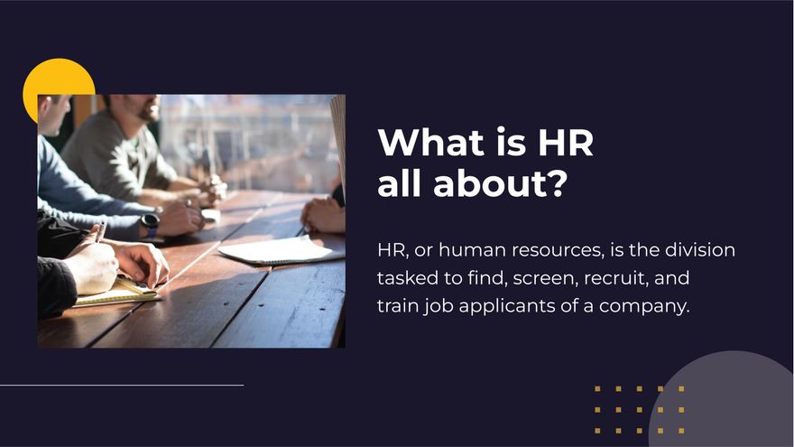 Free HR Infographic Presentation Template to Edit Online