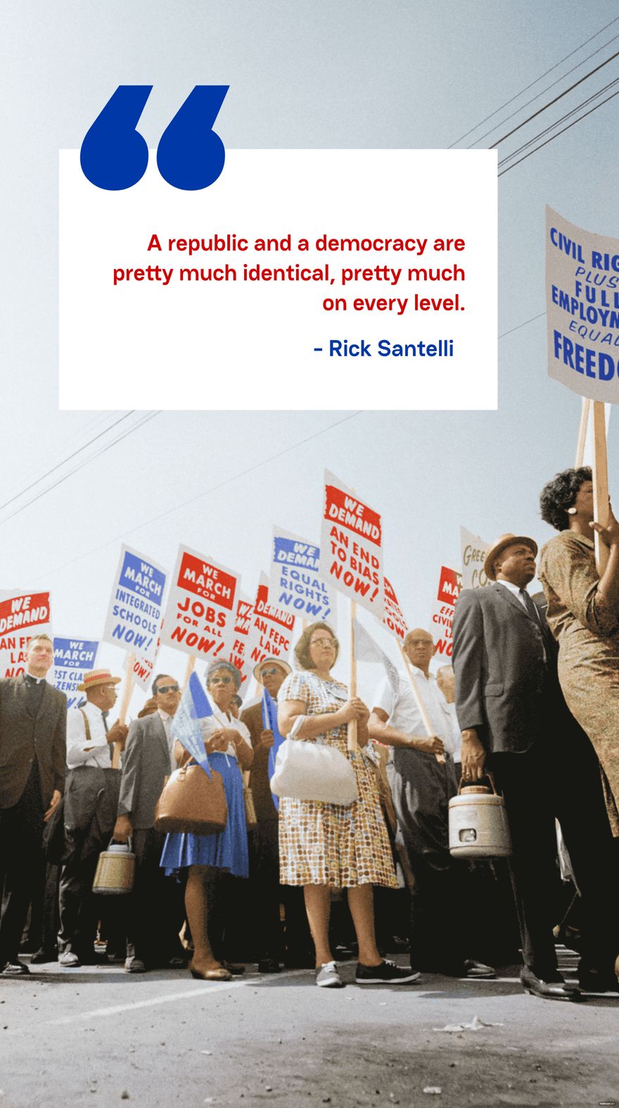 Free A republic and a democracy are pretty much identical, pretty much on every level. - Rick Santelli